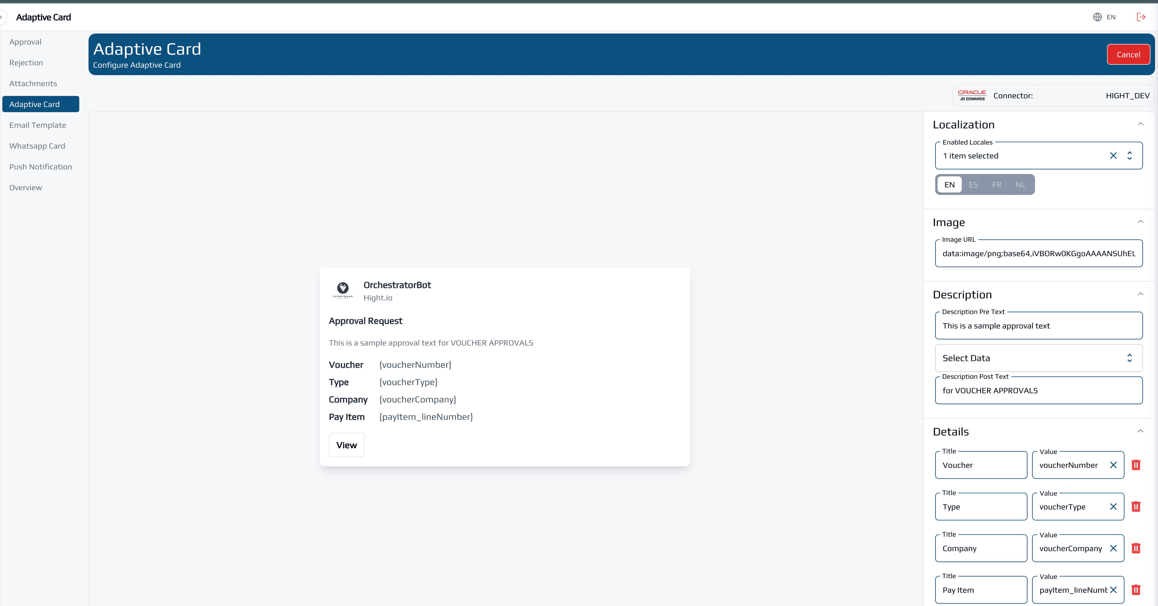 Custom Approval Cards & UI
